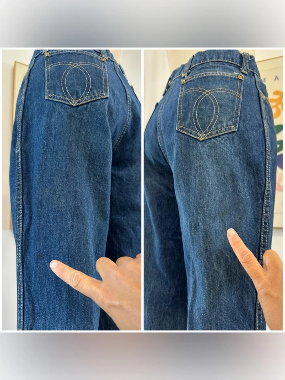 Vintage 70’s Classic High-Rise Straight Leg Jeans - Picture 15 of 16